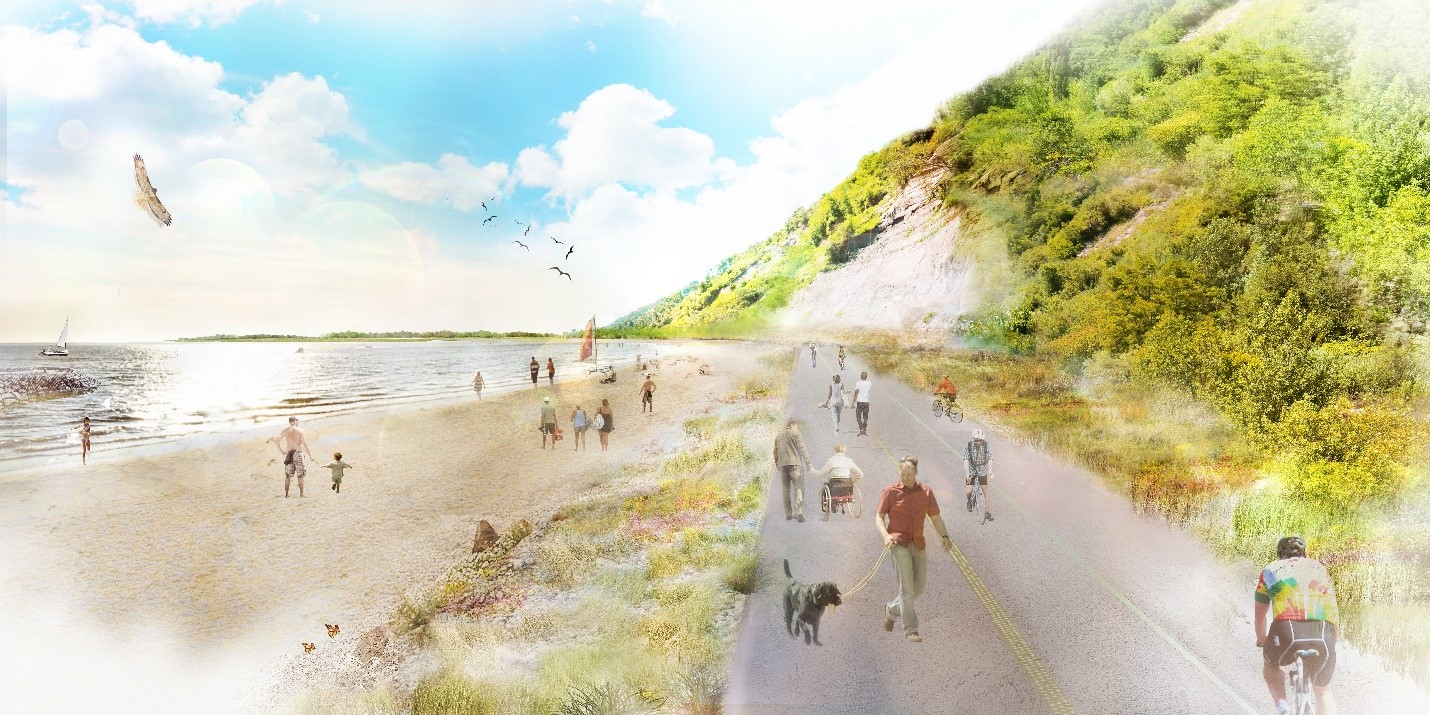 A concept image of what Bluffer&rsquo;s Park Beach, part of the Scarborough Waterfront Project&rsquo;s West Segment, could look like when complete.