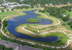 One of Exploration Green's detention ponds