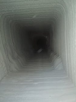 Rehabilitated 5.5-by-5-foot achred limestone block and mortar culvert Rehabilitated 5.5-by-5-foot achred limestone block and mortar culvert