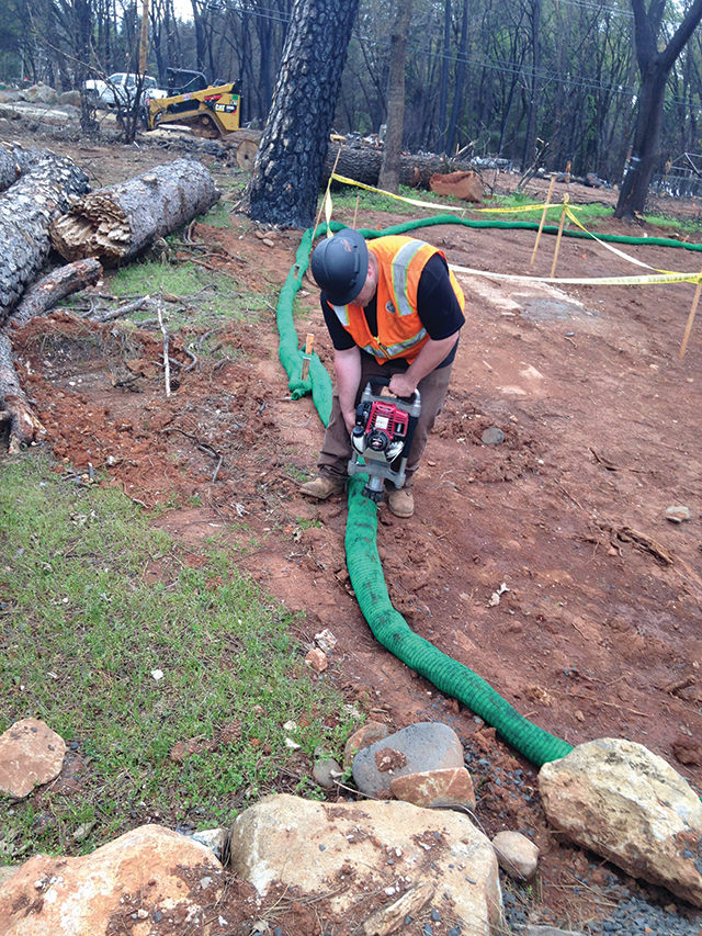 Grassroots installing perimeter control in Paradise, CA