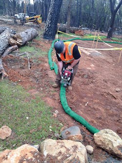 Grassroots installing perimeter control in Paradise, CA Grassroots installing perimeter control in Paradise, CA
