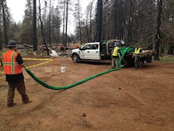 SiltSoxx being installed by Grassroots in Paradise, CA SiltSoxx being installed by Grassroots in Paradise, CA