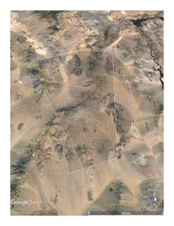 Flight path of the CA/NV low flying survey. Flight path of the CA/NV low flying survey.