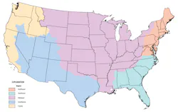 Map of the regions delineated for use in SPARROW (SPAtially Referenced Regressions On Watershed attributes) models in the conterminous US Map of the regions delineated for use in SPARROW (SPAtially Referenced Regressions On Watershed attributes) models in the conterminous US