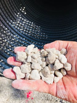 Limestone used for backfill Limestone used for backfill