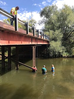 Installing monitoring stations on the Cache La Poudre River