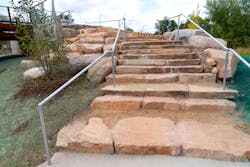 Walkway up to the bridge Walkway up to the bridge