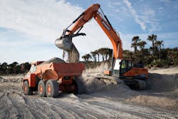 Sand was used to cover geotubes, which helped build structure into the beach and protect it from further erosion. Sand was used to cover geotubes, which helped build structure into the beach and protect it from further erosion.
