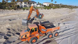 Restoration was required after years of storms eroded Ponte Verde Beach near Jacksonville, FL. Restoration was required after years of storms eroded Ponte Verde Beach near Jacksonville, FL.