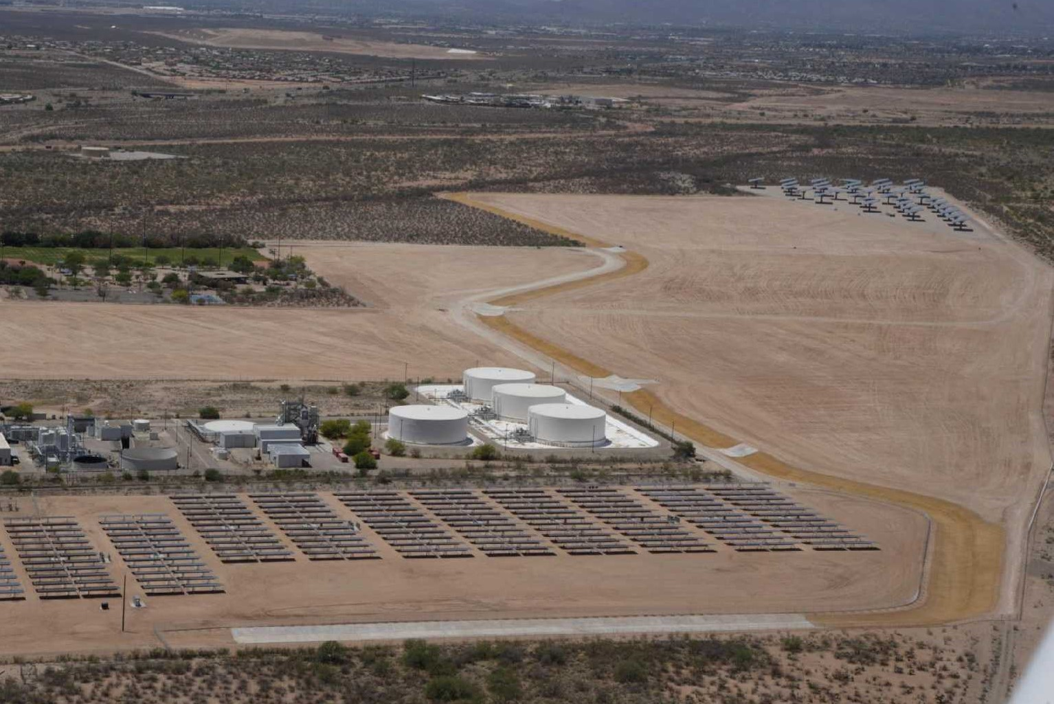 An overhead view of the Solar Park
