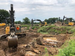 The crew installed toewoods, which incorporate woody material to address erosion and replicate natural streambanks. The crew installed toewoods, which incorporate woody material to address erosion and replicate natural streambanks.