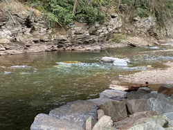 Recent extreme event adjusted channel with improved native trout habitat