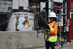 Inspection protocols during the pandemic mean the addition of masks and physical distancing as much as possible. Inspection protocols during the pandemic mean the addition of masks and physical distancing as much as possible.