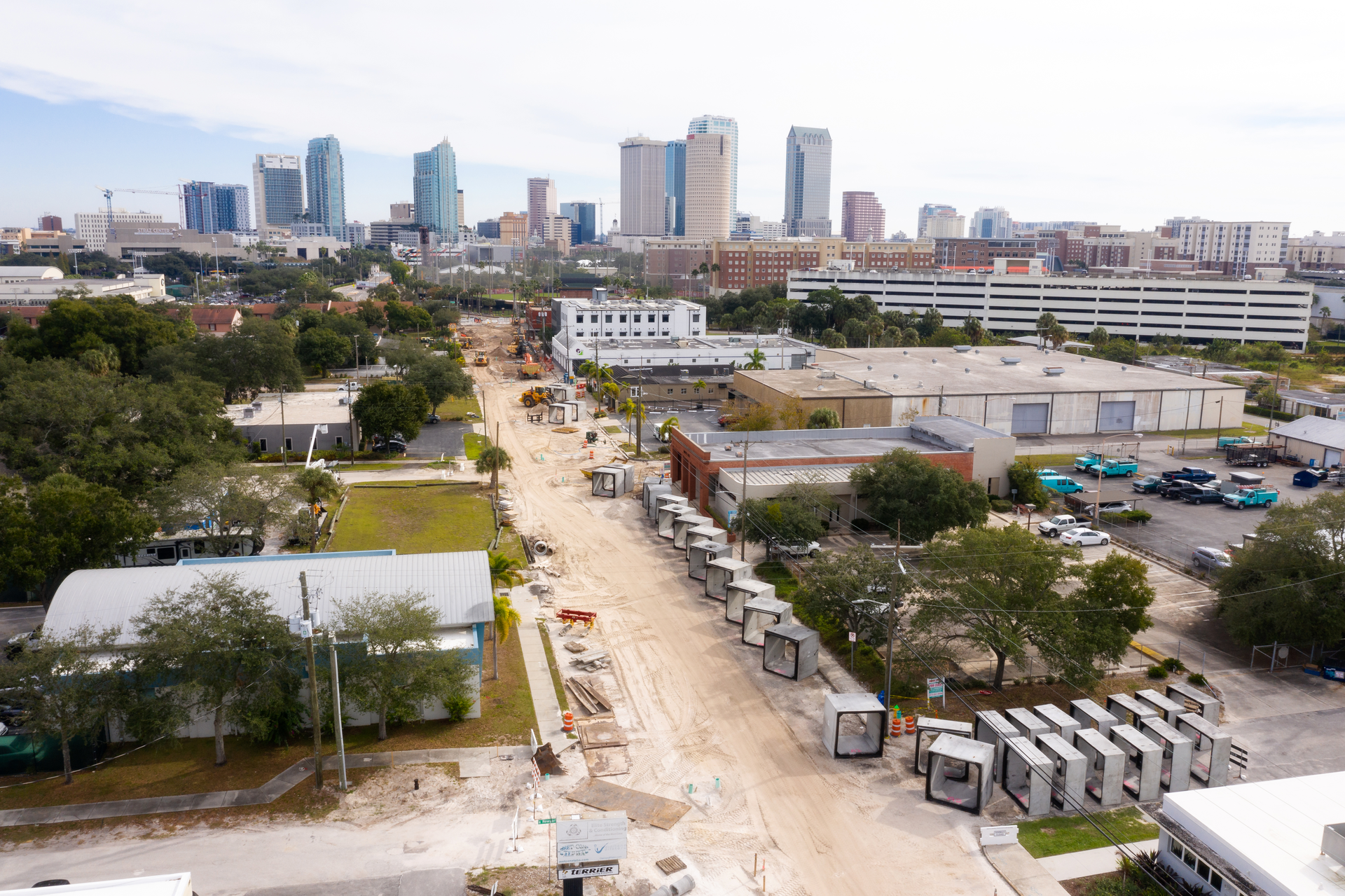 The Cypress Street Outfall project during construction.