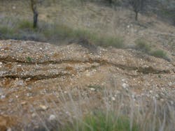 Rill erosion occurring on farmland in Restábal, southern Spain. Rill erosion occurring on farmland in Restábal, southern Spain.