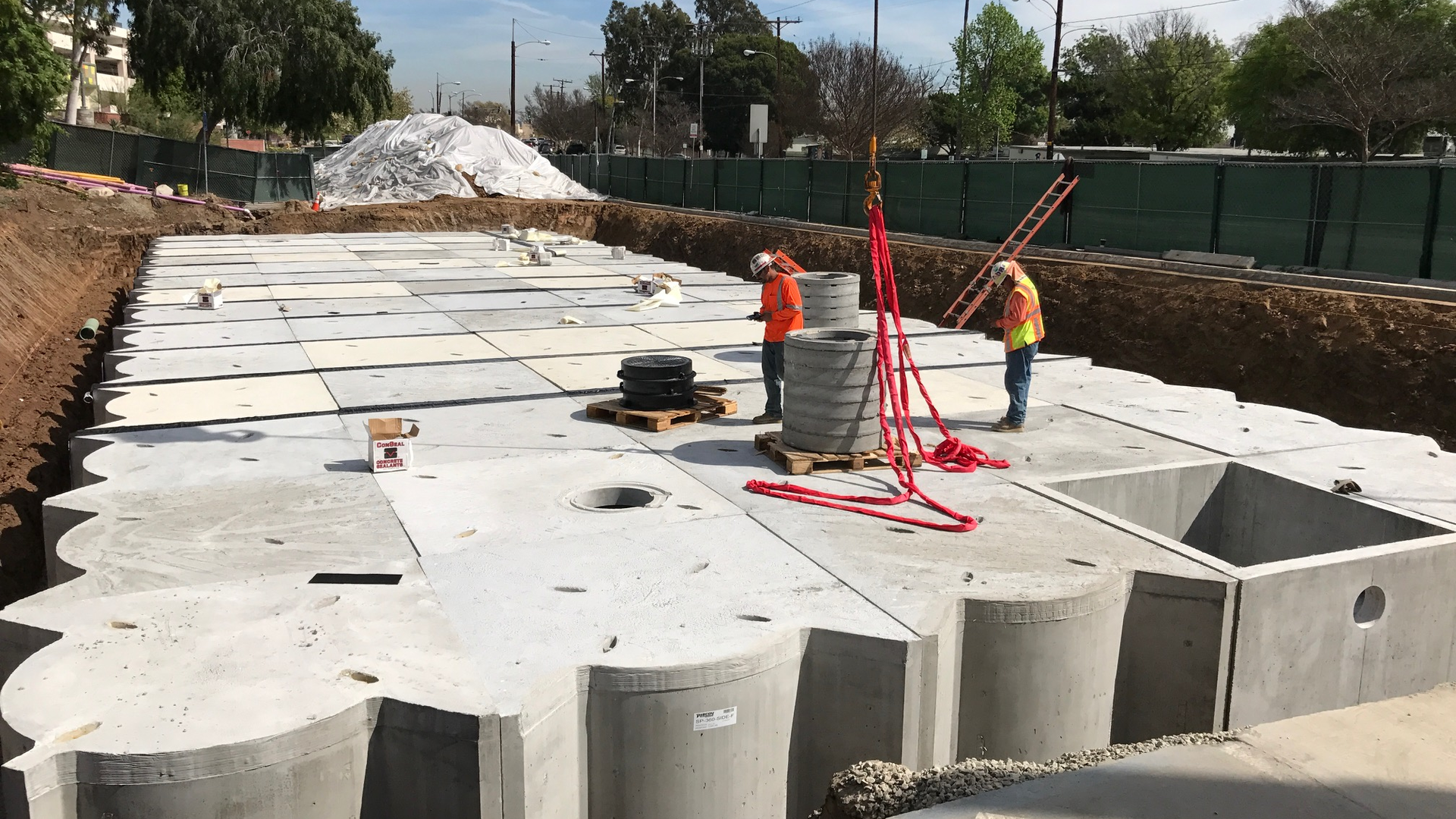 Installing a large detention unit