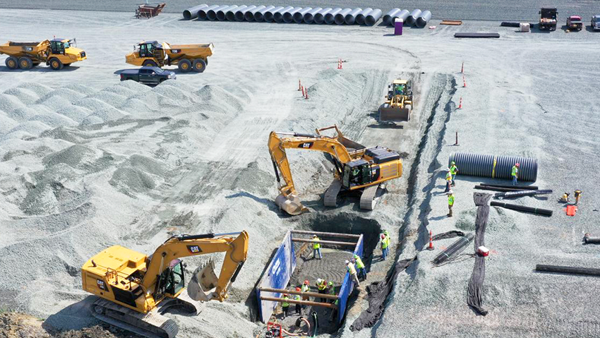 The Leatherman Terminal had some 4.5 million metric tons of rock imported from Newfoundland to create a 23-foot elevation and a 248-acre site.