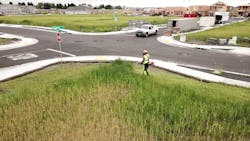 Water cannot gain momentum or cause damage if it hits wattle every few feet. Water cannot gain momentum or cause damage if it hits wattle every few feet.