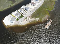 Iowa Court before construction of the living shoreline. Iowa Court before construction of the living shoreline.