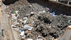 Litter captured by Ultra-Drain Guard disposed of properly in dumpster. Litter captured by Ultra-Drain Guard disposed of properly in dumpster.