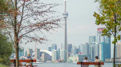 Skyline of Toronto, Canada. The city was mention in Canada's Budget 2021 for its outstanding commitment to natural infrastructure.