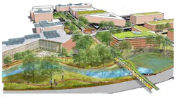 From the winning entry, a proposed design for UTA's new Health Sciences Quad.