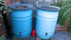 A pair of rain barrels. Practices like these would allow Bethlehem homeowners fee savings through stormwater credit programs. A pair of rain barrels. Practices like these would allow Bethlehem homeowners fee savings through stormwater credit programs.
