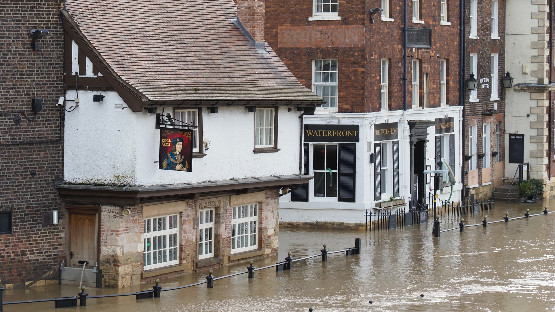 2020 flooding in York, UK.