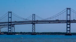 The Chesapeake Bay Bridge in Annapolis, MD. The waters below the bridge have shown significant improvement since nearby communities have limited their pollutant loads. The Chesapeake Bay Bridge in Annapolis, MD. The waters below the bridge have shown significant improvement since nearby communities have limited their pollutant loads.