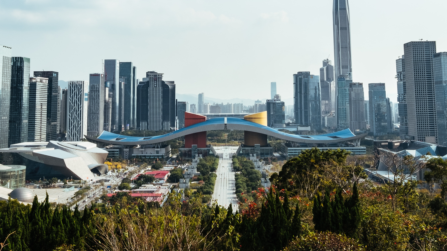 Skyline of Shenzhen, China.