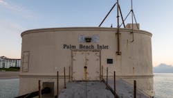 The Palm Beach Inlet Pumphouse in Florida. The Palm Beach Inlet Pumphouse in Florida.