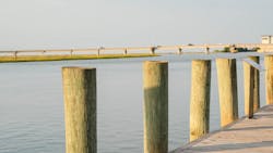 View of the Chesapeake Bay from a boardwalk in Chincoteague, VA. View of the Chesapeake Bay from a boardwalk in Chincoteague, VA.