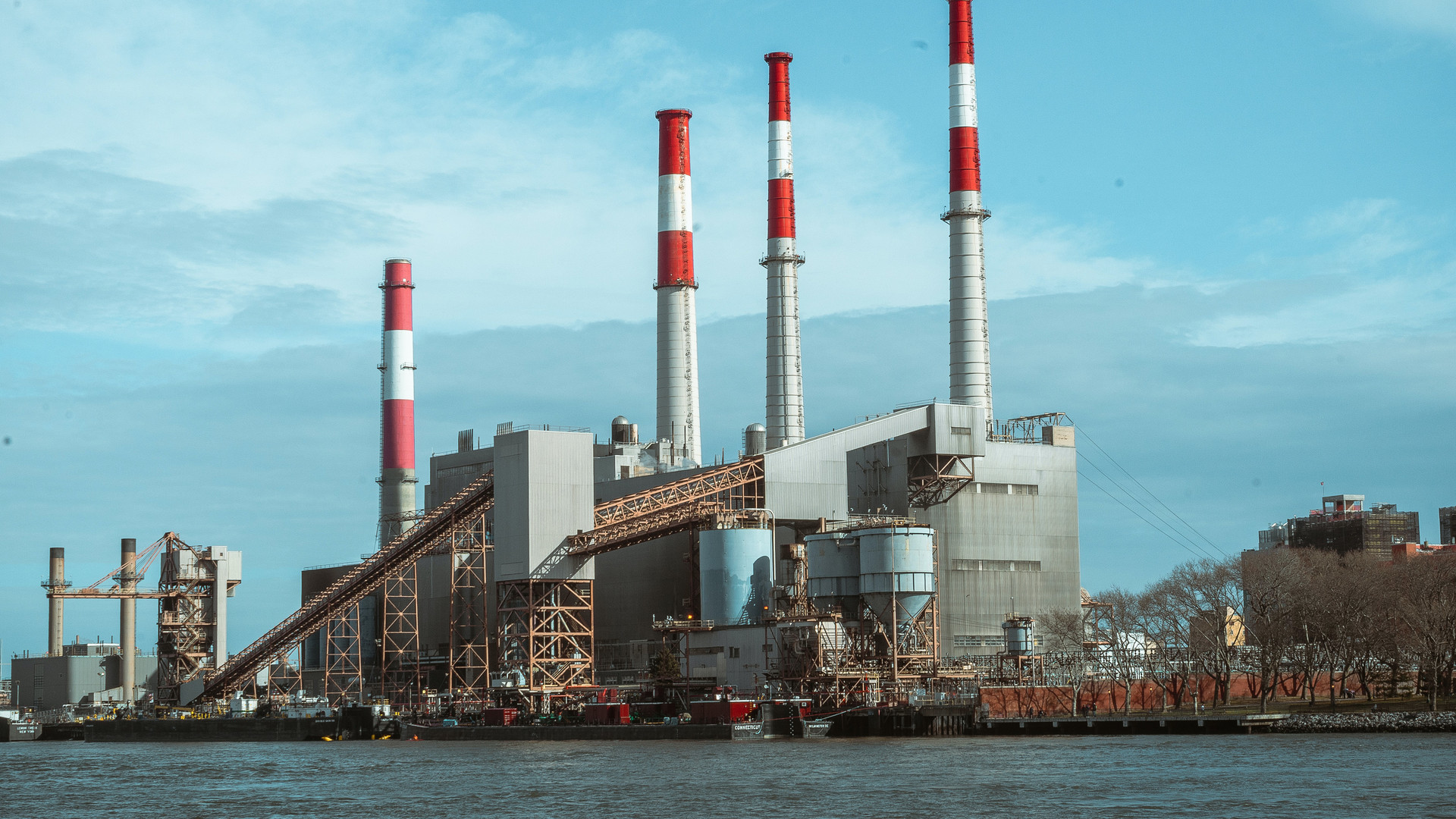 A photo of an unnamed processing plant near Rhode Island; this photo does not represent Fought &amp; Company.