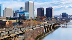 Skyline of Richmond, capital of Virginia.