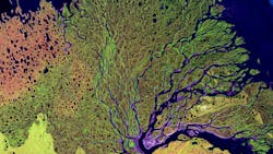 The unurbanized Lena River Delta in Siberia. The unurbanized Lena River Delta in Siberia.