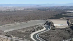 An aerial photo of the Prado Dam. An aerial photo of the Prado Dam.