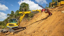 GeoStabilization's remote-operated modular launcher. GeoStabilization's remote-operated modular launcher.