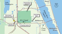 The Crane Creek / M-1 Canal project will reduce nutrient loading and freshwater sediment flowing to the Indian River Lagoon and is one of 17 projects identified by the District for inclusion in the Statewide Flooding and Sea Level Rise Resilience Plan. The Crane Creek / M-1 Canal project will reduce nutrient loading and freshwater sediment flowing to the Indian River Lagoon and is one of 17 projects identified by the District for inclusion in the Statewide Flooding and Sea Level Rise Resilience Plan.