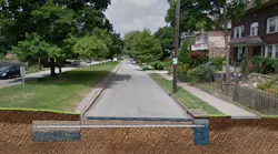 Gravel storage systems will be constructed under the center median along portions of Thomas and McPherson Boulevards.