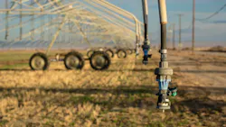 A center-pivot irrigation system.