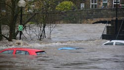 Flash flooding at Bingley, UK, on December 2015. Flash flooding at Bingley, UK, on December 2015.
