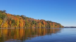 The Hudson River in New York. The Hudson River in New York.