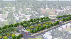 Conceptual artwork of one of the planned median renovation projects.