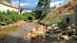 In 2020, PWSA also restored two sections of the Saw Mill Run streambank behind the Accamando Center (pictured) and by Ansonia Place.