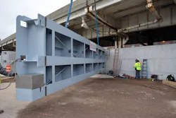 The first ESCR flood gate in place. The gate will remain open but can be closed in anticipation of storms or future flood events to protect 110,000 Lower East Side residents. The first ESCR flood gate in place. The gate will remain open but can be closed in anticipation of storms or future flood events to protect 110,000 Lower East Side residents.