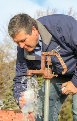 Water Resources Technician Harold Benton samples a domestic well on a rural Valley County acreage for contaminants like nitrates. Water Resources Technician Harold Benton samples a domestic well on a rural Valley County acreage for contaminants like nitrates.