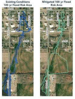 While 2-dimensional maps are great at showing the horizontal component of flood reach, they fail to represent the dangers posed by water velocity and depth. While 2-dimensional maps are great at showing the horizontal component of flood reach, they fail to represent the dangers posed by water velocity and depth.