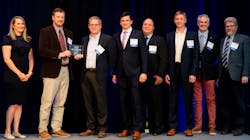 From left to right: ASCE-IL President Sandra Homola presents the award to MWRD Managing Civil Engineer Joe Kratzer, Hey and Associates Senior Landscape Architect Tim Pollowy, MWRD Principal Civil Engineer Justin Kirk, Lake County Forest Preserve District (LCFPD) Planning Manager Kevin Kleinjan, LCFPD Landscape Architect Michael Haug, Hey and Associates Principal Engineer Patrick Lach, and Hey and Associates Senior Project Scientist Jeff Mengler. From left to right: ASCE-IL President Sandra Homola presents the award to MWRD Managing Civil Engineer Joe Kratzer, Hey and Associates Senior Landscape Architect Tim Pollowy, MWRD Principal Civil Engineer Justin Kirk, Lake County Forest Preserve District (LCFPD) Planning Manager Kevin Kleinjan, LCFPD Landscape Architect Michael Haug, Hey and Associates Principal Engineer Patrick Lach, and Hey and Associates Senior Project Scientist Jeff Mengler.