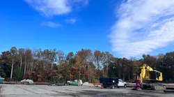 The Clean Water Partnership (CWP) team members start grading operations and construction planning for Nine Pond project in Hyattsville, Md.