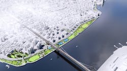 The East Side Coastal Resiliency project uses a series of berms, flood walls, flood gates and raised parklands to create a continuous 2.4-mile barrier to protect 110,000 residents of the Lower East Side in Manhattan from future coastal and tidal flooding.